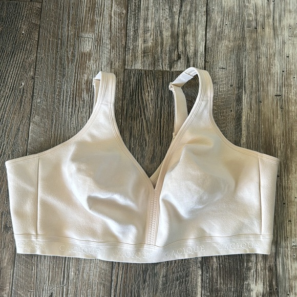 🌟CACIQUE BEIGE🌟 UNLINED 🌟NO-WIRE BRA, SIZE 46DD - Picture 6 of 16